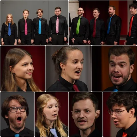 Bildcollage mit dem Chor aus Österreich