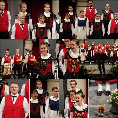 Bildcollage mit dem Chor aus der Schweiz